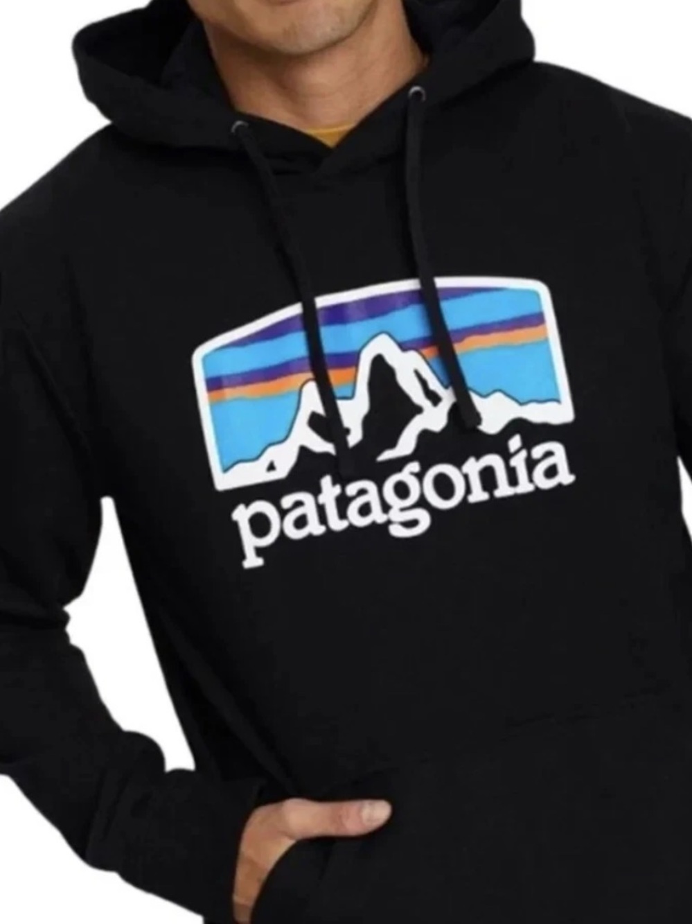 Patagonia black graphic print hoodie